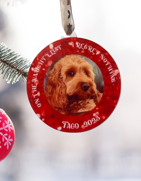 Personalised Photo Christmas Bauble