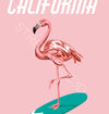 Vintage City Travel Print California Flamingo A4