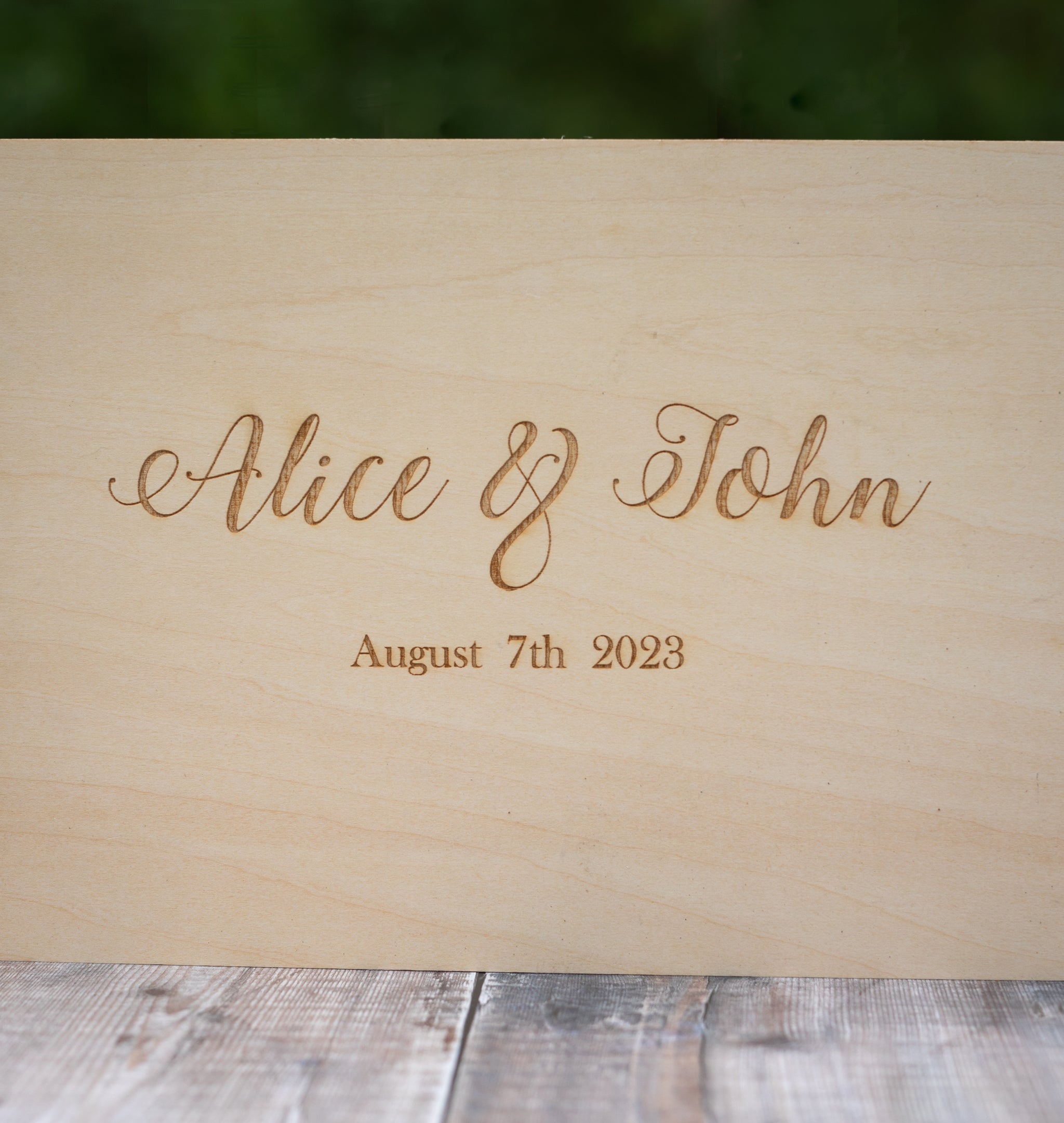 Personalised Wedding Guest Book Engraved Custom Personalized