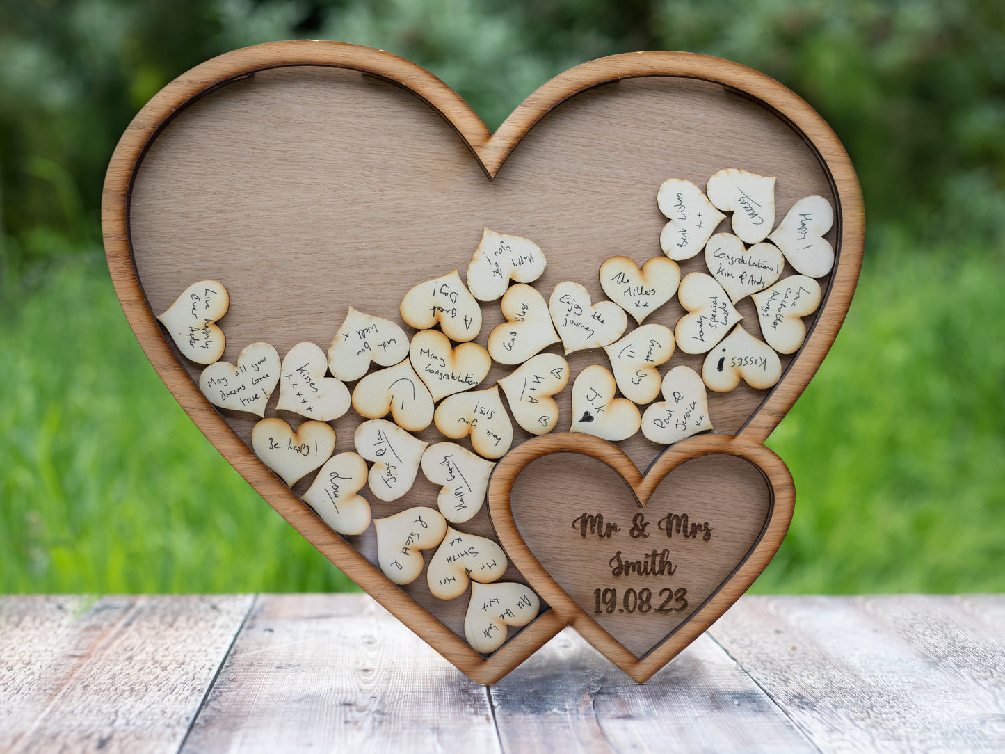 Personalised Wedding Guest Book Heart