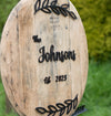 Personalized Wedding Sign - Oak Barrel